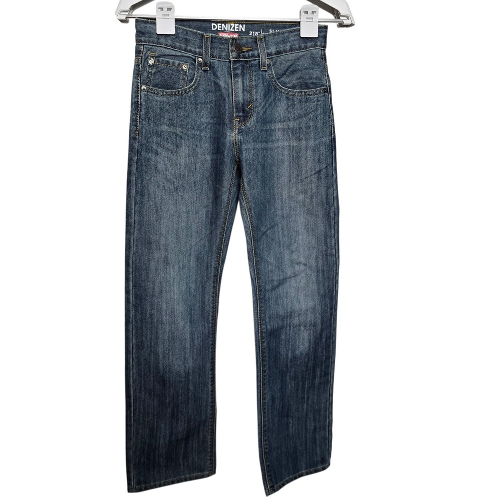 Levi's Denizen 218 Mid-Rise Straight Jeans Women 12 Medium Wash Classic Fits 26W
